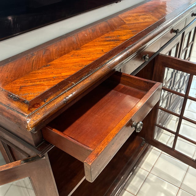 Wood Theodore Alexander Buffet / Console Cabinet For Sale - Image 7 of 8