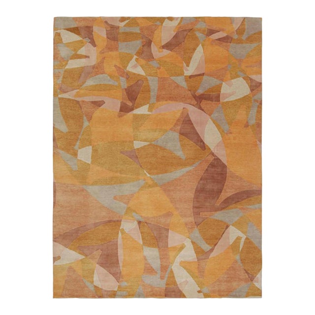 Rug & Kilim’s Mid-Century Modern Rug With Geometric Patterns For Sale