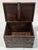Wood Antique Primitive Wood Strong Box With Metal Accents For Sale - Image 7 of 9