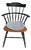 Early 20th Century Nichols and Stone Black Lacquered Hand Painted Windsor Chair For Sale