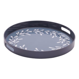 Winter Botanical Wreath Tray 13.5"D For Sale