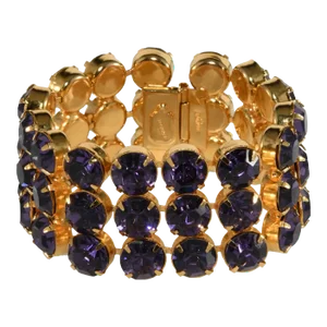Vintage Dominique Royal Purple Rhinestones Bracelet