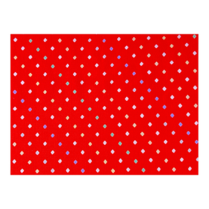 Vintage Kimono Silk Blend by the Roll Red With Diamond Shape Dots