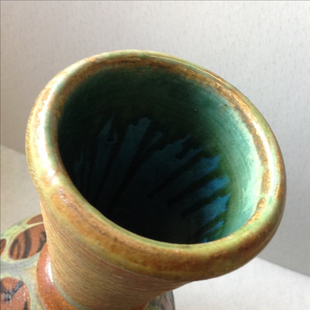 French Modern Art Studio Pottery Vase For Sale - Image 11 of 11