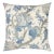 Scalamandre 24" x 24" Indienne Lampas Pillow in Federal Blue For Sale