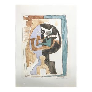 "Gueridon Et Guitare" 1980s Pablo Picasso Estate Lithograph