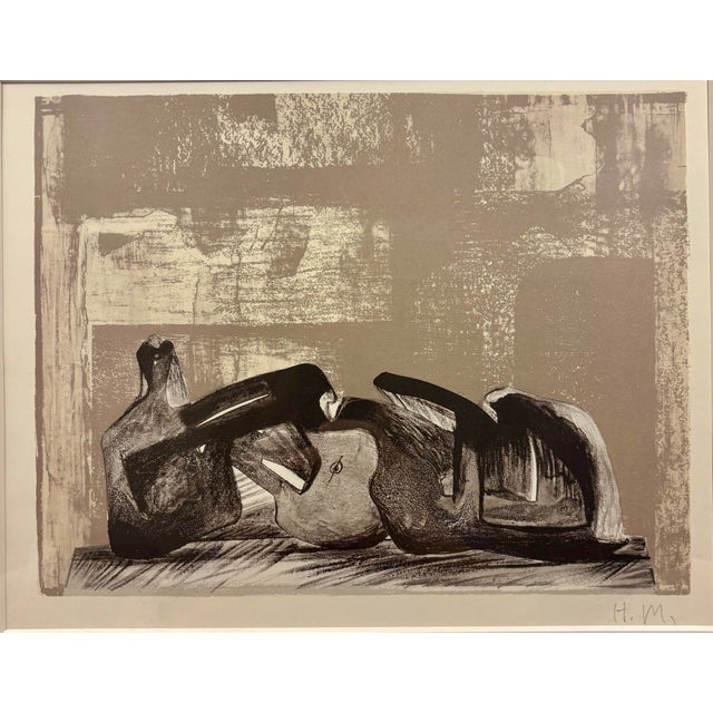 Original 1977 color lithograph by celebrated British modernist artist and sculptor Henry Moore (1898-1986), titled...