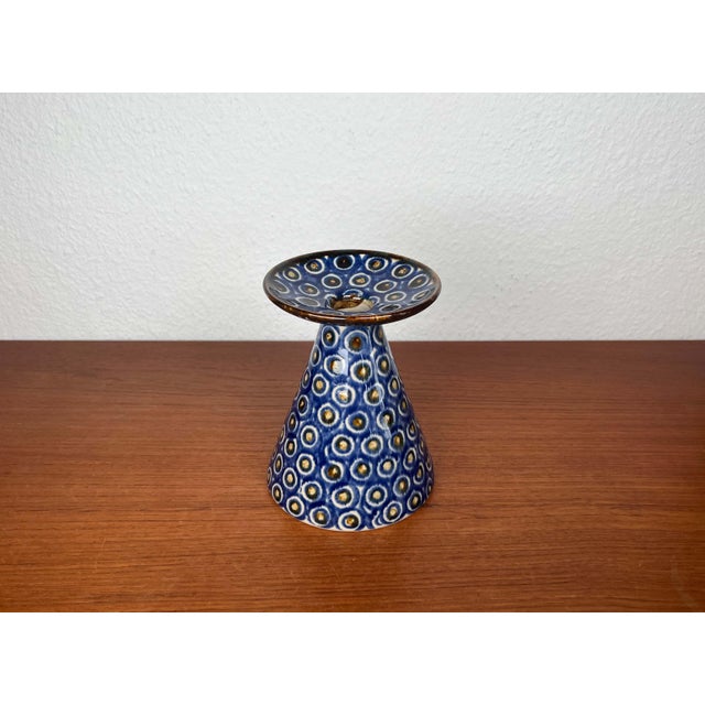 Mid-Century Modern German Vase with Peacock Design For Sale - Image 13 of 13