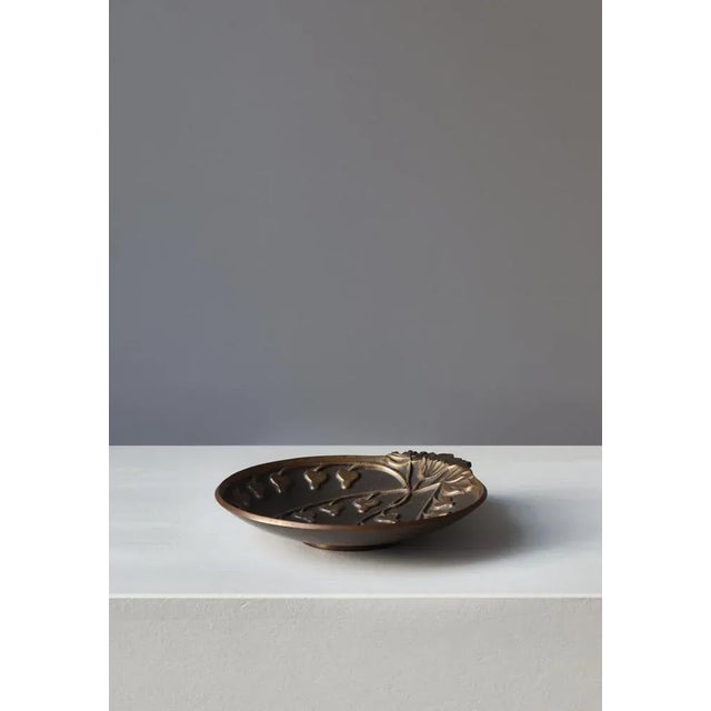 Art Deco Genuine Ore Tray in Patinated Bronze, Denmark, 1930s For Sale - Image 3 of 11