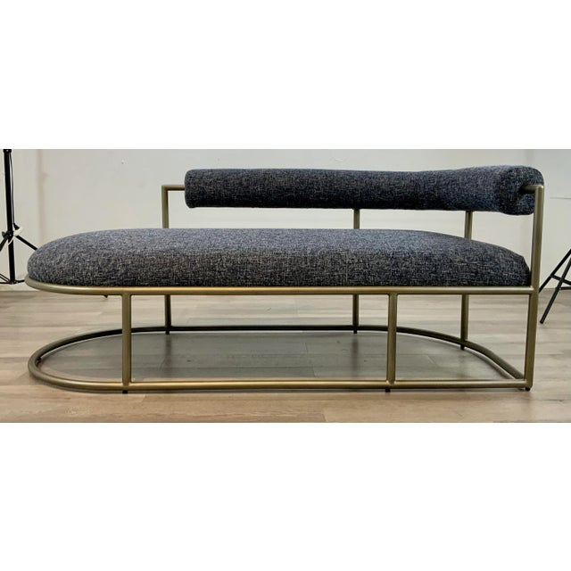 Modern Navy Blue and White Chaise Lounge Chairish