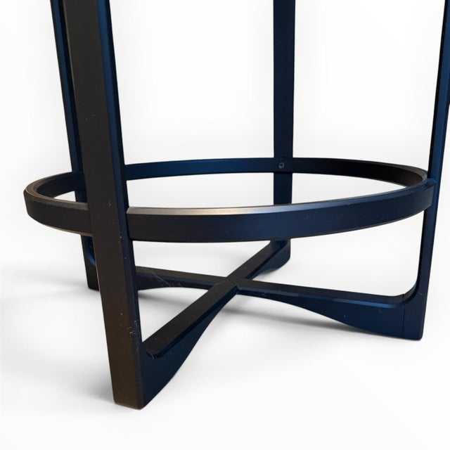 Wood Holly Hunt Pepper Swivel Bar Stools- A Pair For Sale - Image 7 of 7