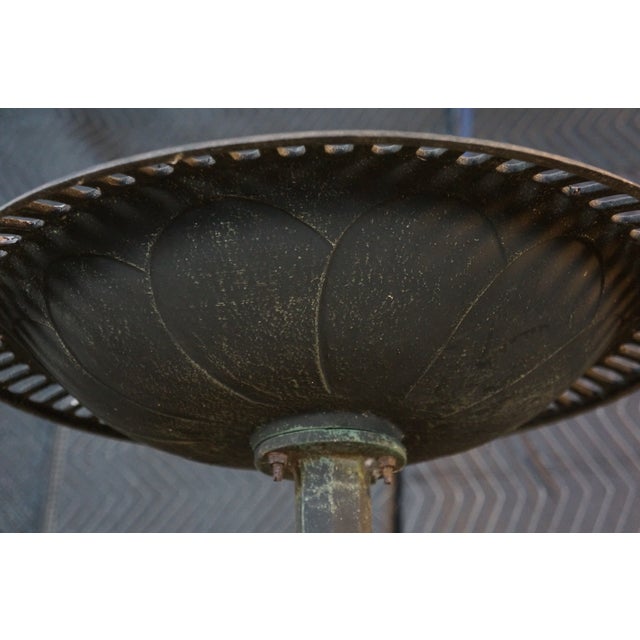 Metal Vintage Victorian Revival Cast Aluminum Reticulated Birdbath 28" For Sale - Image 7 of 18