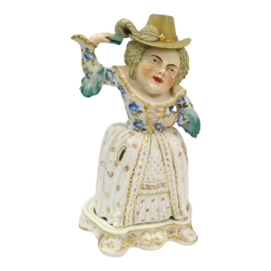 Antique 18th Lady Veilleuse Theieres Teapot Figurine