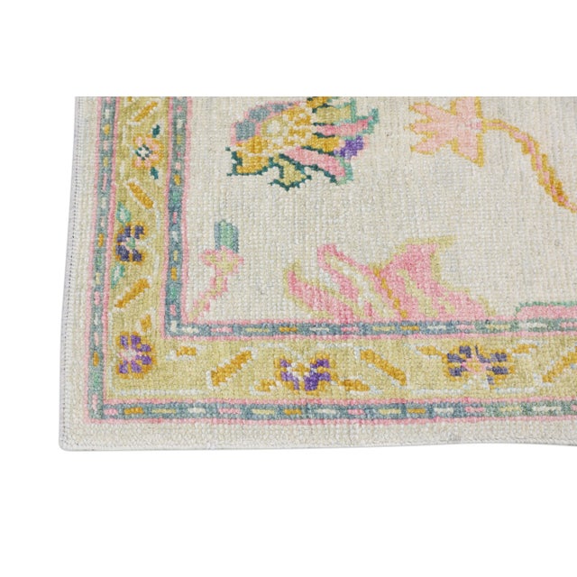 Early 21st Century Modern Turkish Oushak Rug 3' x 12'4" For Sale - Image 5 of 10