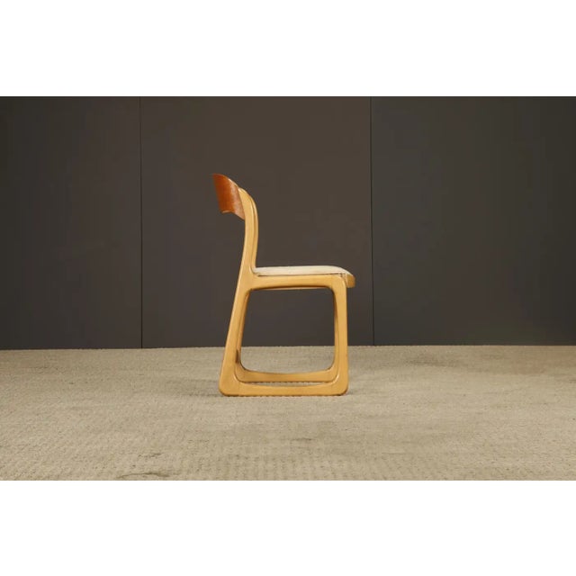 Pair of 1970s Bentwood Chairs & Caned Ottoman by Baumann France, Signed For Sale - Image 10 of 18