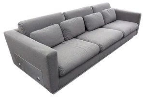 Vintage Steel and Fabric Sofa, 1970s