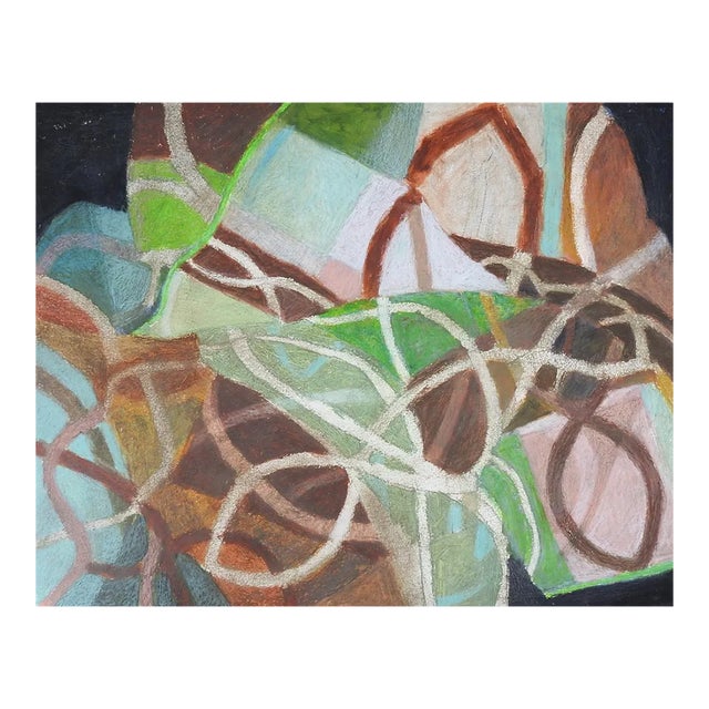 Late 20th Century Mixed Media Abstract Painting For Sale