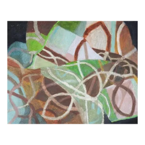Late 20th Century Mixed Media Abstract Painting