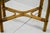 Wood 1950s Bamboo Bentwood Rattan Strand Glass Top X Base Console Accent Table For Sale - Image 7 of 11