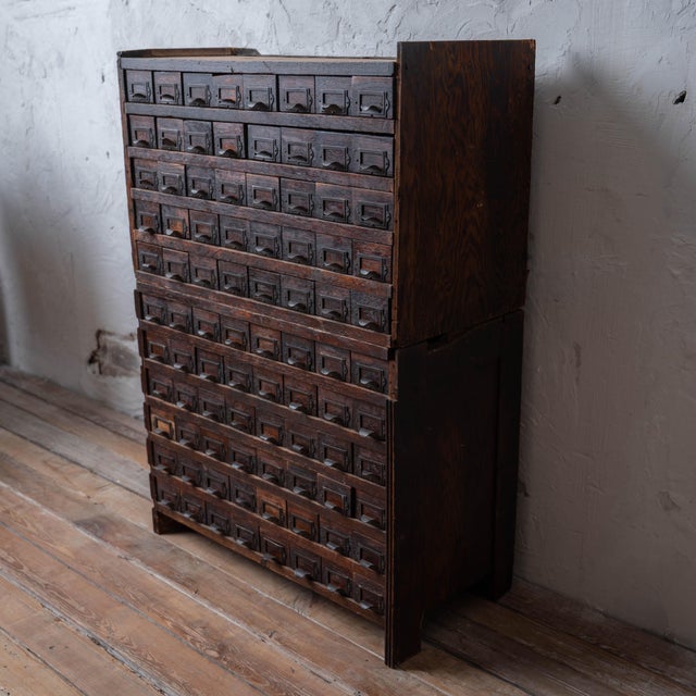 Mid-Century Modern Oak Haberdashery Cabinet, c.1930 For Sale - Image 3 of 15