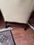 Beige VTG Classic Leather Inc Mahogany Chippendale Wingback Chair Ottoman Beige Set For Sale - Image 8 of 15