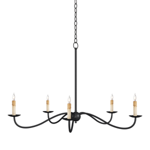 Currey & Company Saxon Small Black Chandelier