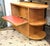 Mid-Century Modern Mid Century Art Deco Rolling Bar Cart With Drop Front and Glass Bar Storage on the Reverse. For Sale - Image 3 of 10