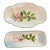 Vintage Los Angeles Pottery by N S Guston Co. Christmas Holly Rectangular Serving Tray and Oblong Bowl- 2 Pieces For Sale