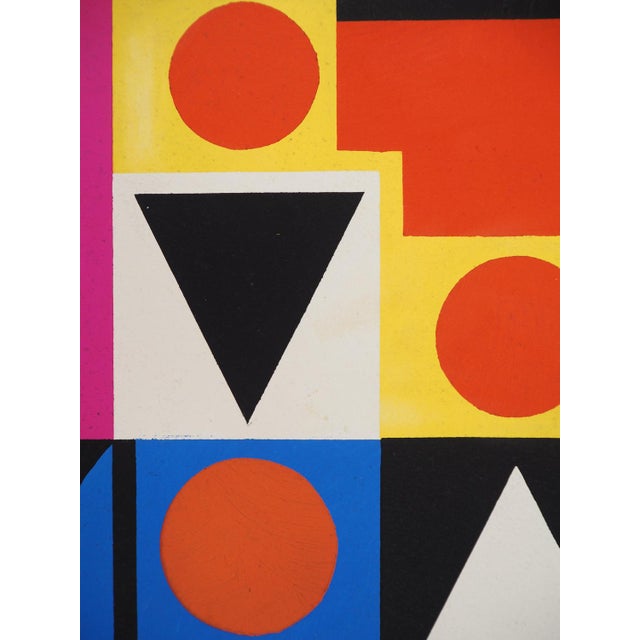 Modern Auguste Herbin, No, Lithograph and Stencil For Sale - Image 3 of 5