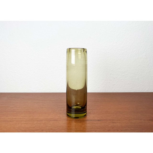 Mid-Century Modern Danish Labrador Series Vase in Yellow Green Glass by Per Lütken for Holmegaard, 1950s For Sale - Image 10 of 16