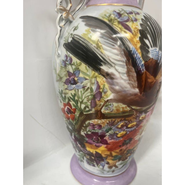 Polychrome Porcelain Vases, 19th Century, Set of 2 For Sale - Image 15 of 18