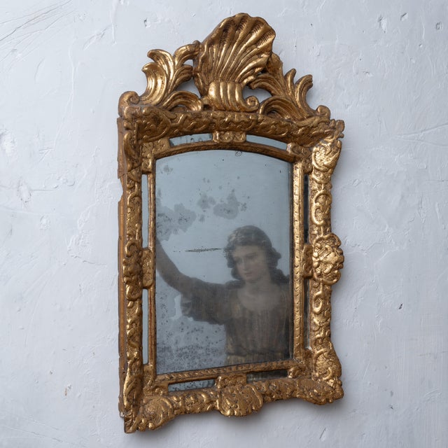 Early 18th Century Louis XIV Paraclose Giltwood Mirror, C.1700 For Sale - Image 5 of 12