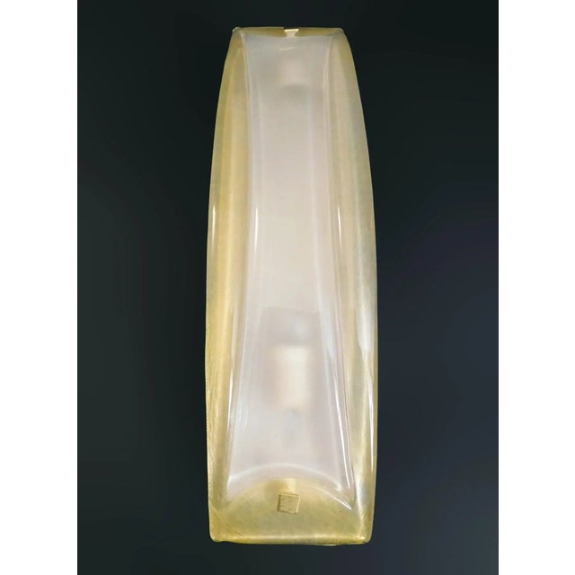 1990s 20th Century Golden Deco Murano Sconces, a Pair For Sale - Image 5 of 11