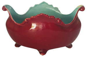 19th Century French Majolica Cache-Pot Jardinière with Blue and Purple Colors