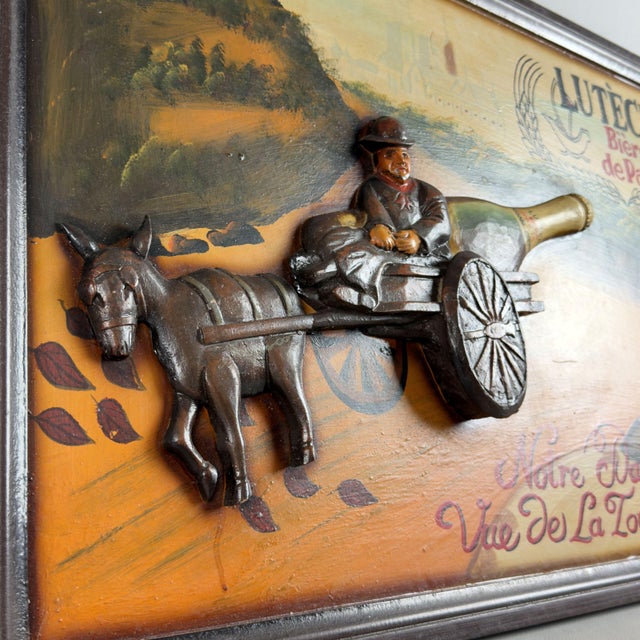 Lutèce Bière de Paris Beer Relief Advertising Panel from Artigianale, 1970s For Sale - Image 6 of 11