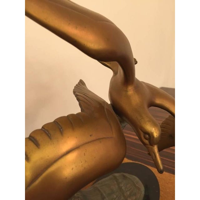 1940s French Art Deco Bronze Bird Sculpture For Sale In New York - Image 6 of 10