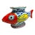 Mid 20th Century Italian Ceramic DeSimone for Vietri Hand Painted Fish Planter Vase For Sale