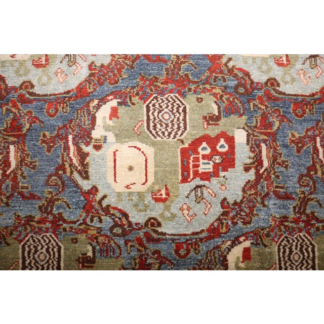 Mid 20th Century Persian Senneh Gol Farang Rug no. j5208 For Sale - Image 5 of 7