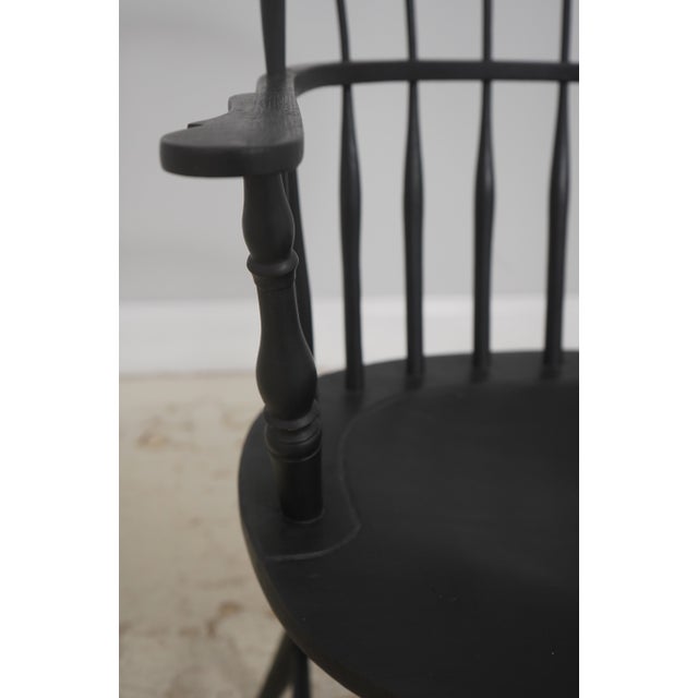 Set of 6 Black Sue Dick Windsor Dining Room Chairs For Sale In Philadelphia - Image 6 of 18
