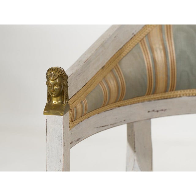 Metal Armchairs with Detailed Bronze, Set of 2 For Sale - Image 7 of 8