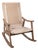 Mid Century Danish Style Rope and Wood Rocking Chair C. 1950/70's For Sale