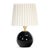Giorgio Black Glass Mini Lamp, Natural Brass with Oyster Wave Pleat Shade For Sale - Image 4 of 4