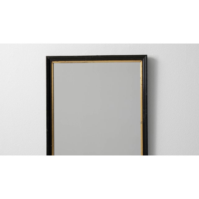 19th Century France Napoleon III Black Wood Mirror For Sale - Image 4 of 10