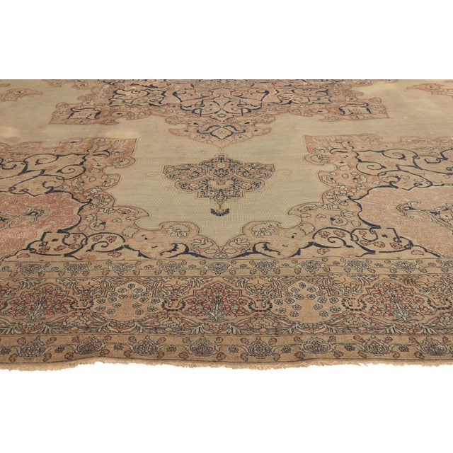 Late 19th Century Persian Kerman Rug, 09'11 X 12'10 For Sale - Image 4 of 10