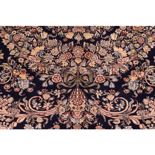 Elegant Renaisance 1990's Pak-Persian Blue/Gold Wool Rug - 9'4'' X 11'9'' For Sale In New York - Image 6 of 9