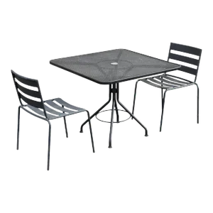 Early 21st Century 'Metro' Wrought Iron Outdoor Dining Set - 3 Pieces