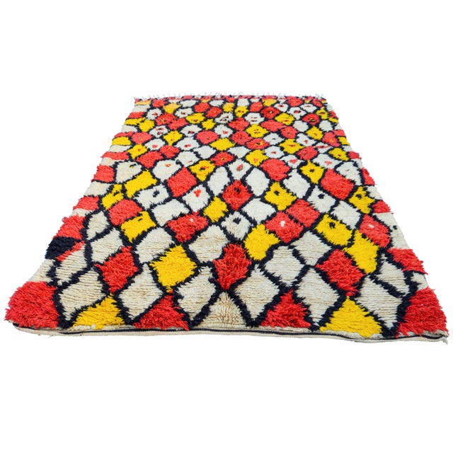 Contemporary Mid 20th Century Vintage Moroccan Rug - 6'4'' X 10' For Sale - Image 3 of 13