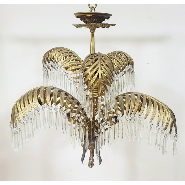 From New York City estate, we have a pleasure to offer you this Extra Large vintage Mid-Century Modern French Bronze Palm...