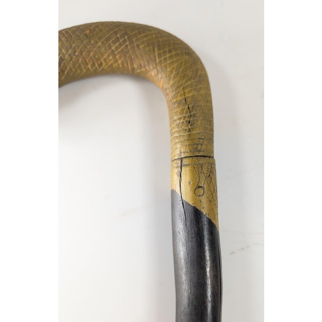 19th Century American Folk Art Carved Bird Eagle Head Cane or Walking Stick For Sale - Image 10 of 18