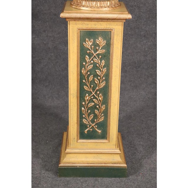 Venetian Style Gilded and Paint Decorated Planter with Stand For Sale - Image 4 of 13
